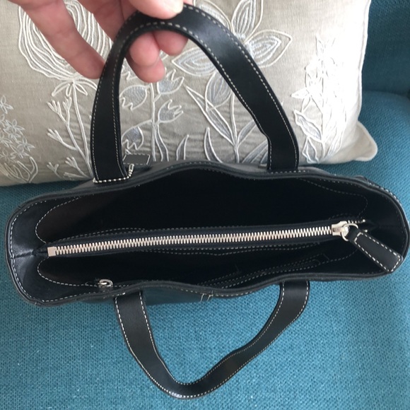 Coach ladies tote Navy Blue 10inL X 3 1/2 inW x 10 in tall - Picture 2 of 3